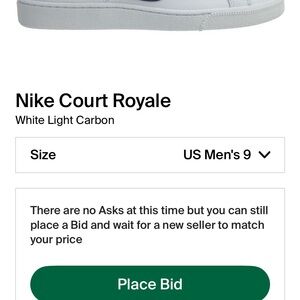 Nike Court Royale White and Blue Sneakers
